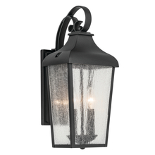 Kichler 49736BKT - Forestdale 18.50" 2-Light Outdoor Wall Light with Clear Water Glass in Textured Black