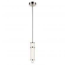 Kichler 52755PNLED - Riven 15.5 Inch LED 1 Light Pendant with Clear Fluted Glass in Polished Nickel