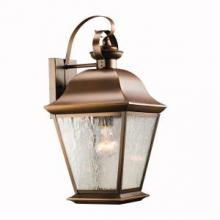 Kichler 9709OZ - Mount Vernon 19.5" 1 Light Outdoor Wall Light with Clear Seeded Glass in Olde Bronze