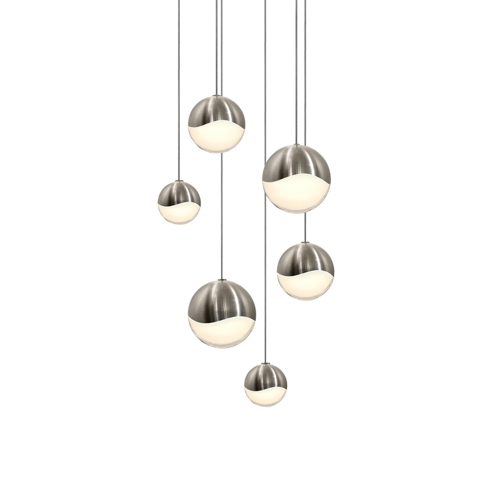 6-Light Round Assorted LED Pendant