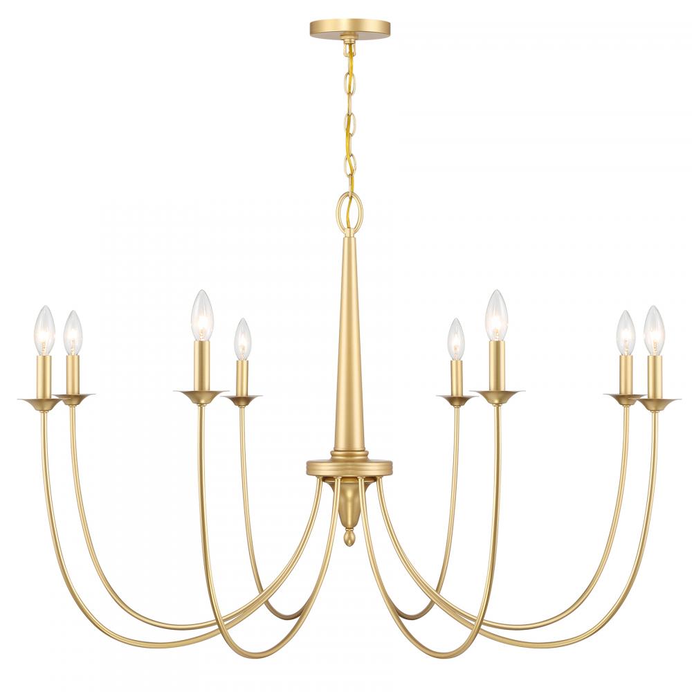 Stonecrest 8-Light Chandelier in French Gold