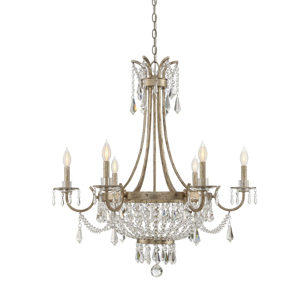 Claiborne 6-Light Chandelier in Avalite