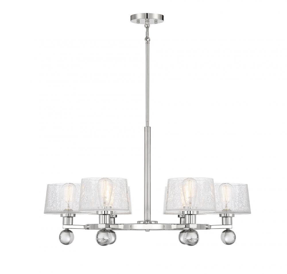 Hanover 6-Light Chandelier in 
Polished Nickel