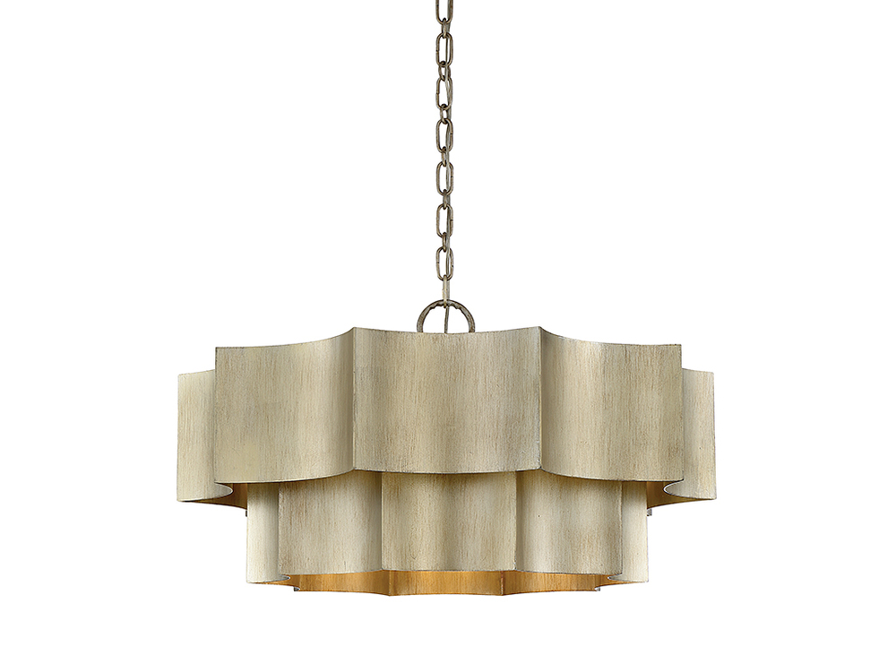 Shelby 6-Light Pendant in Silver Patina