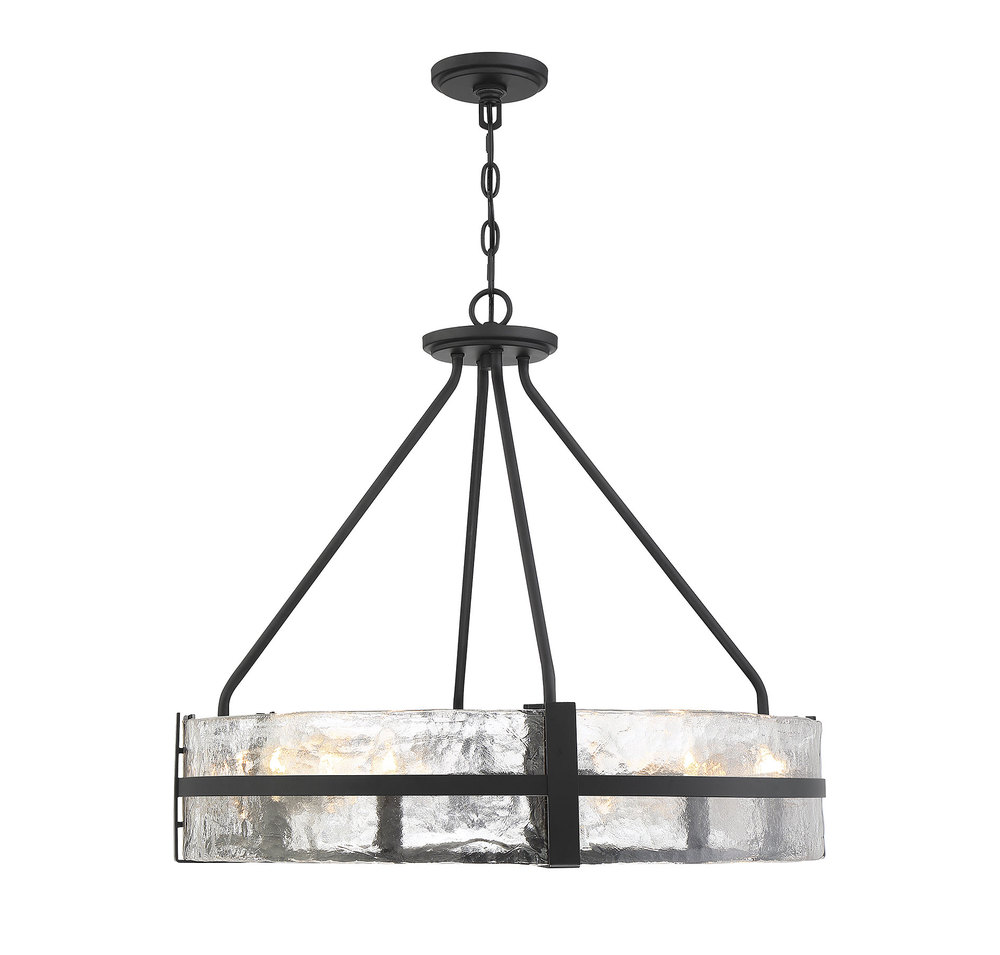 Hudson 8-Light Pendant in Matte Black