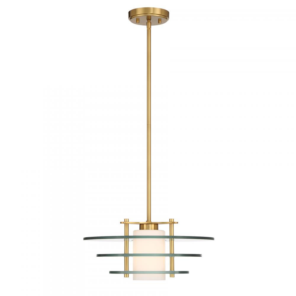 Newell 1-Light Pendant in Warm Brass