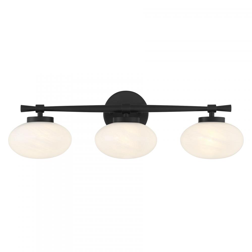 Barrow 3-Light Bathroom Vanity Light in Matte Black