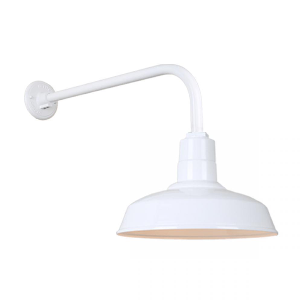 14" Gooseneck Light Warehouse Shade, QSNB-13 Arm