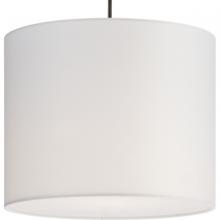 Progress P500386-195 - Markor Collection One-Light White Linen Shade Transitional Pendant