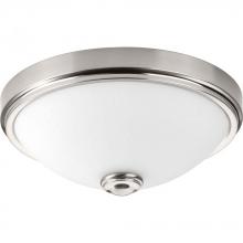 Progress P350007-009-30 - One-Light 15" LED Linen Glass Flush Mount