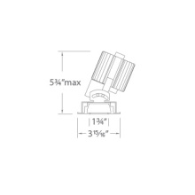 WAC US R2SPT-NTWA-BK - Volta 2" Square Pinhole Trim