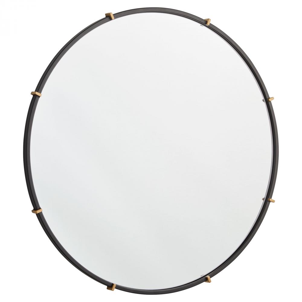 Klipp Round Mirror|Blk-Sm