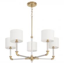 Cyan Designs 11954 - Hightower 5 Light Chandelier | Clear | Aged Brass