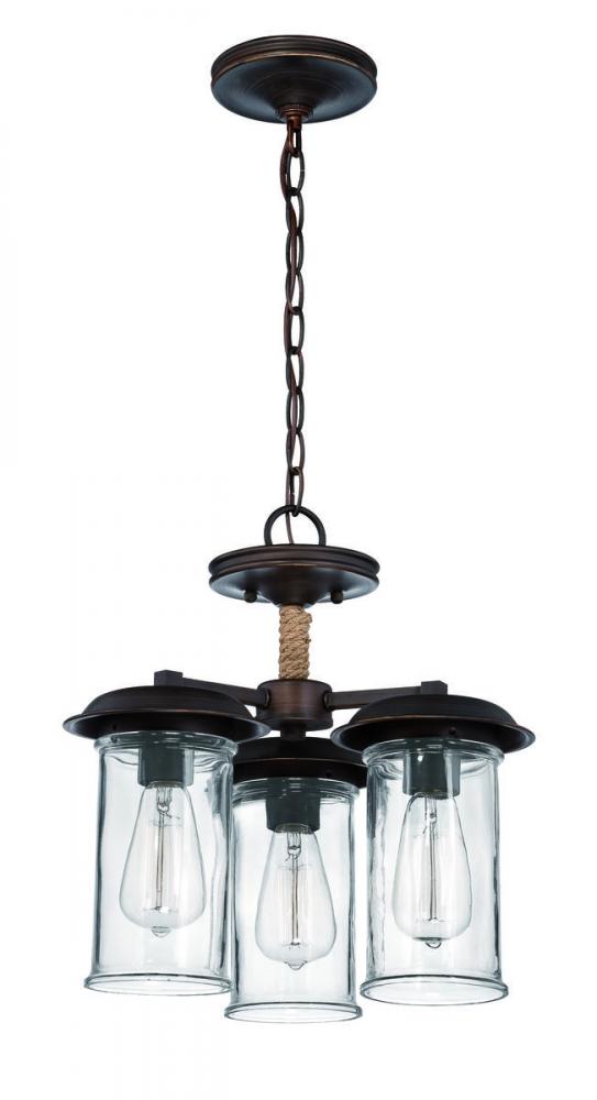 3 Light Convertible Semi Flush/Pendant