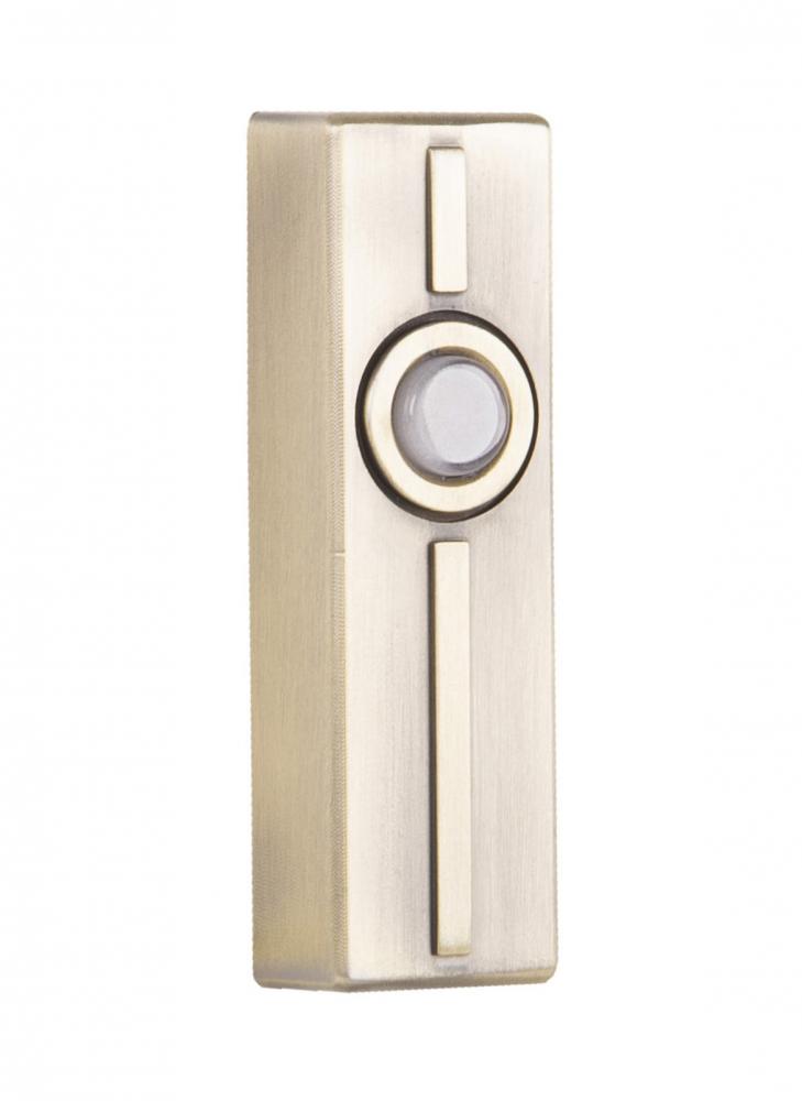 Surface Mount LED Lighted Push Button in Antique Brass