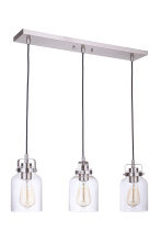 Craftmade 53693-BNK - Foxwood 3 Light Pendant in Brushed Polished Nickel