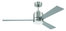 Craftmade MCY52BNK3 - McCoy 52" 3-Blade Ceiling Fan in Brushed Polished Nickel w/ Brushed Nickel Blades