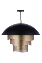 Craftmade P1011FBMG-LED - 31.25” Diameter Sculptural Statement Dome Pendant with Perforated Metal Shades