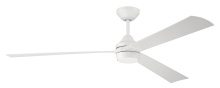 Craftmade STL60W3-NWF - Sterling 60" 3-Blade Indoor/Outdoor (Wet) Ceiling Fan in White w/ White Blades
