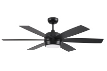 Craftmade TRV52FB6-NWF - 52" Ceiling Fan w/Blades & LED Light Kit, Damp Rated, Non WiFi