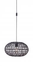 Craftmade SW2003-FB - Portable Swag Pendant w/Rattan Shade in Flat Black