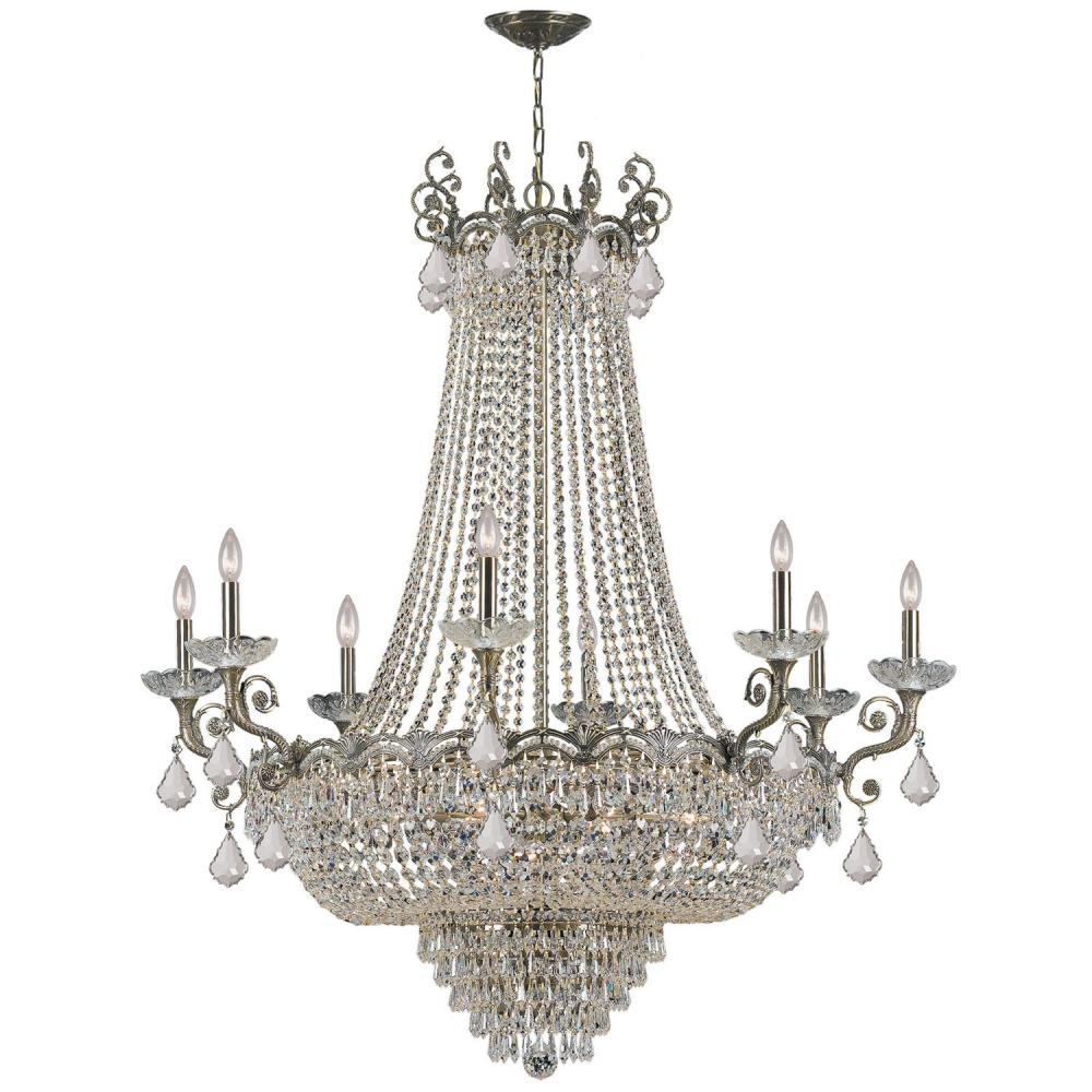 Majestic 20 Light Spectra Crystal Historic Brass Chandelier