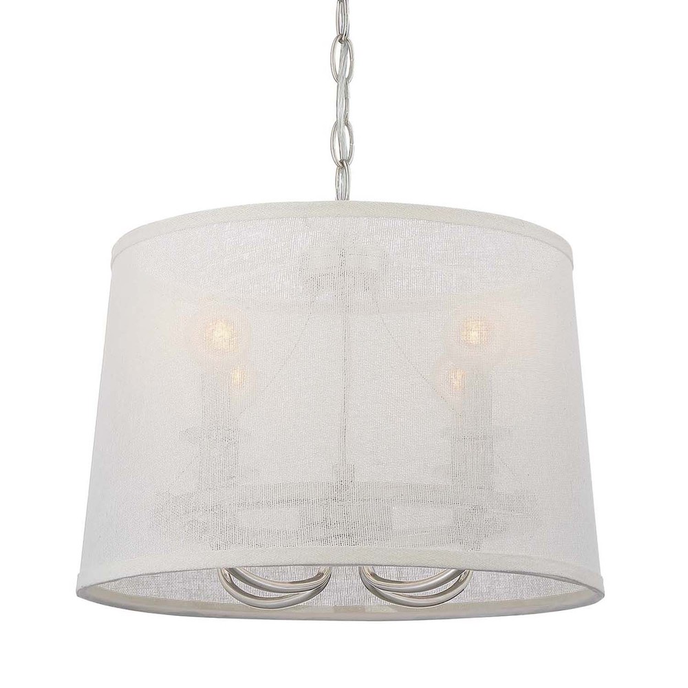 Libby Langdon for Culver 4 Lt Polished Nickel Mini Chandelier