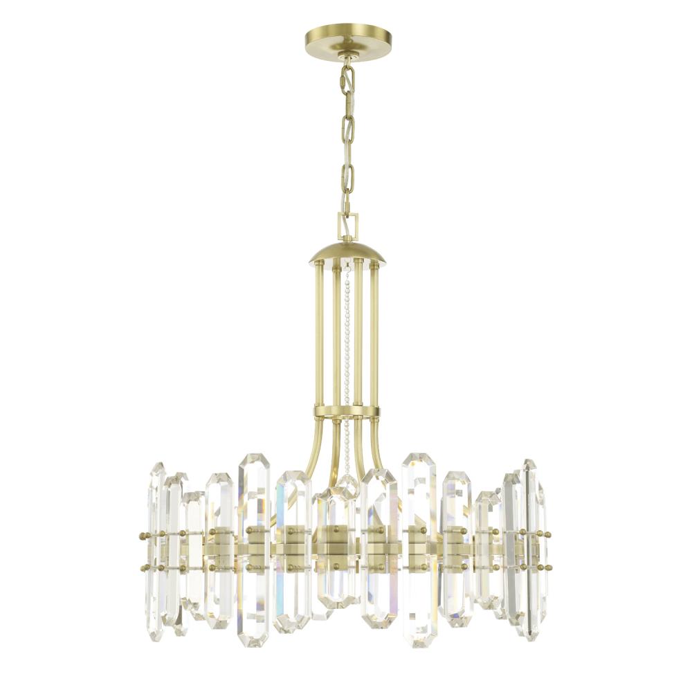 Bolton 8 Light Aged Brass Chandelier