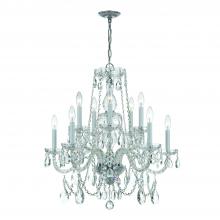 Crystorama 1130-CH-CL-S - Traditional Crystal 10 Light Swarovski Strass Crystal Polished Chrome Chandelier