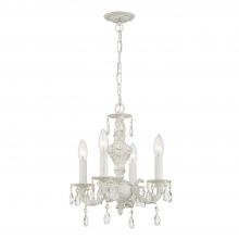 Crystorama 5024-AW-CL-S - Paris Market 13.5'' Swarovski Strass Crystal Antique White Chandelier
