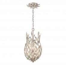 Crystorama 563-SA - Broche 9.5'' Antique Silver Pendant