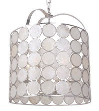 Crystorama 6007-SA - Coco 6 Light Antique Silver Chandelier