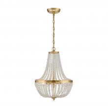 Crystorama 603-GA - Rylee 3 Light Antique Gold Mini Chandelier