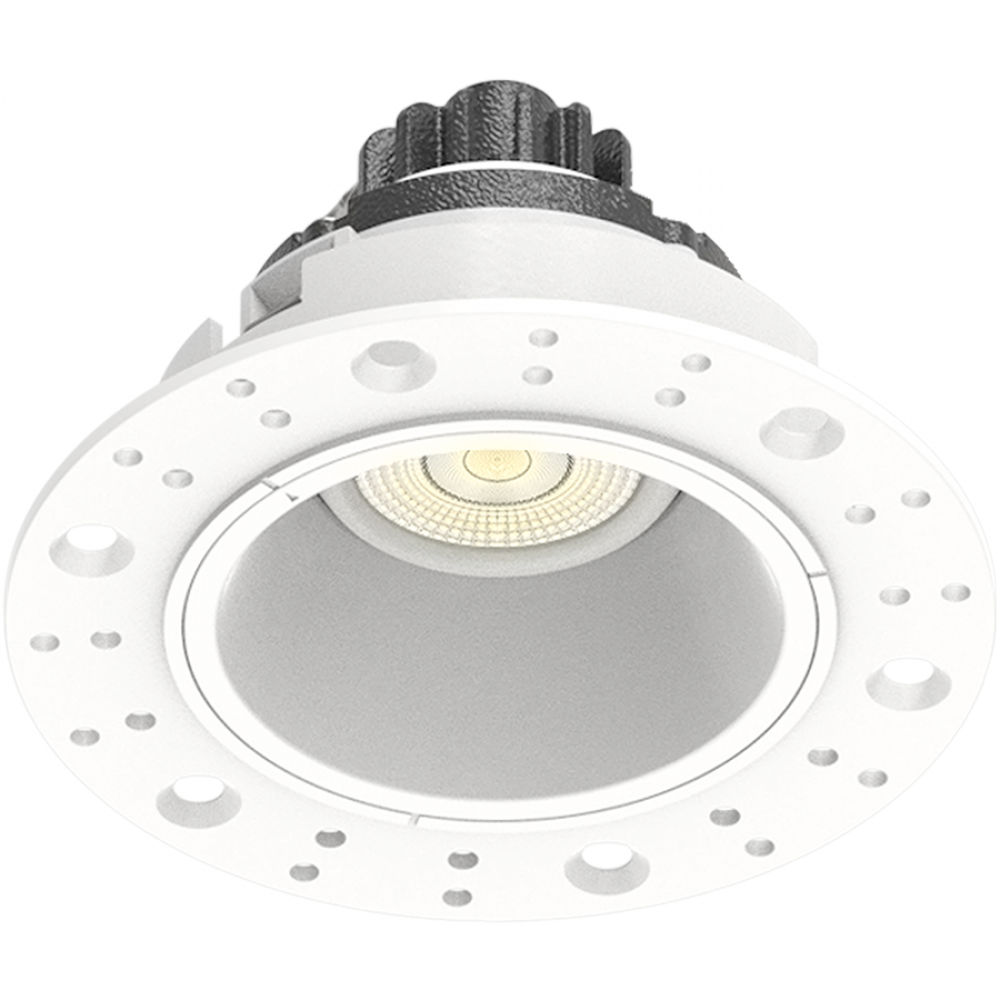 GIMBAL TRIMLESS 2IN ROUND TRIAC 6W 400LM CRI90 5CCT 38D WHITE