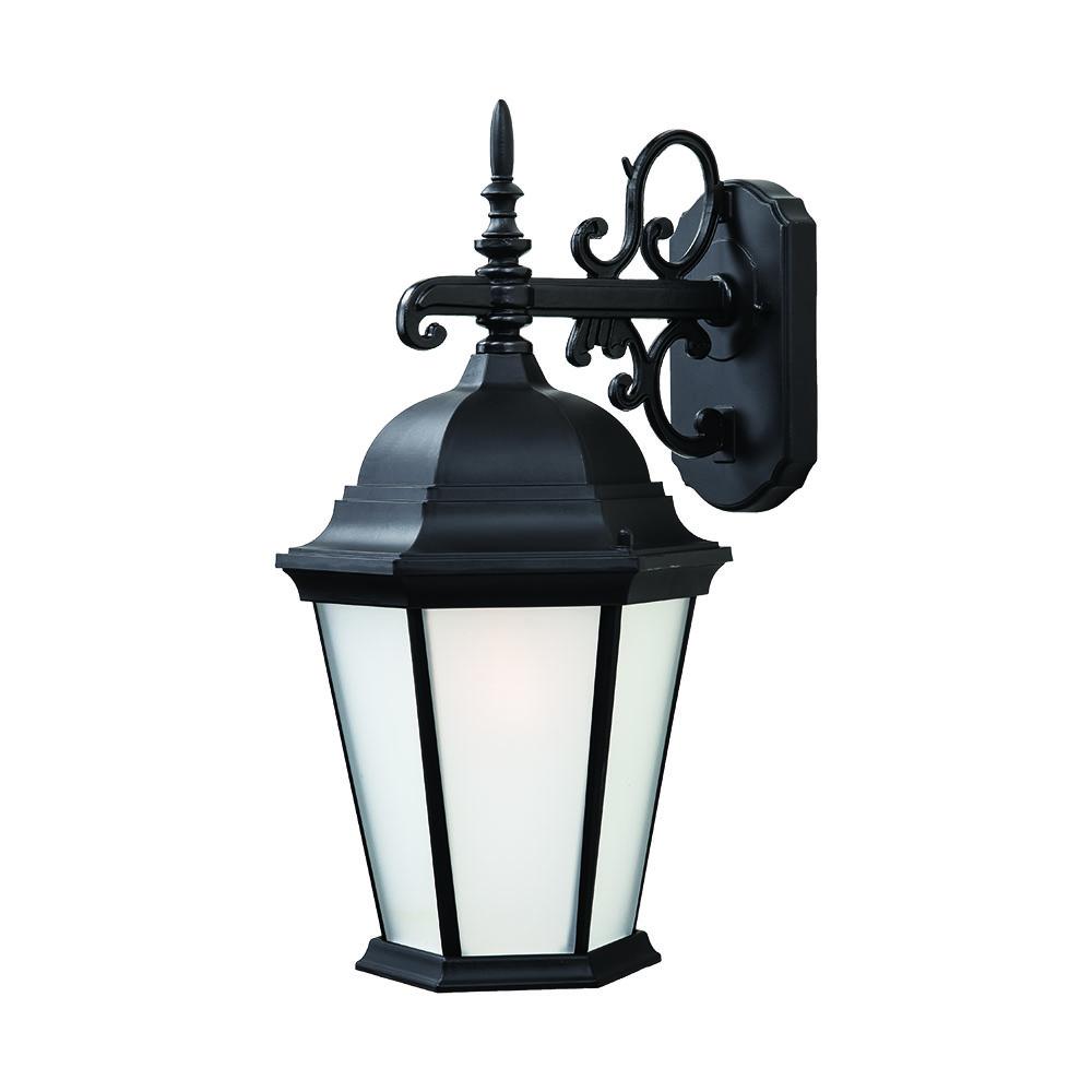 Richmond Collection Wall-Mount 1-Light Outdoor Matte Black Light Fixture