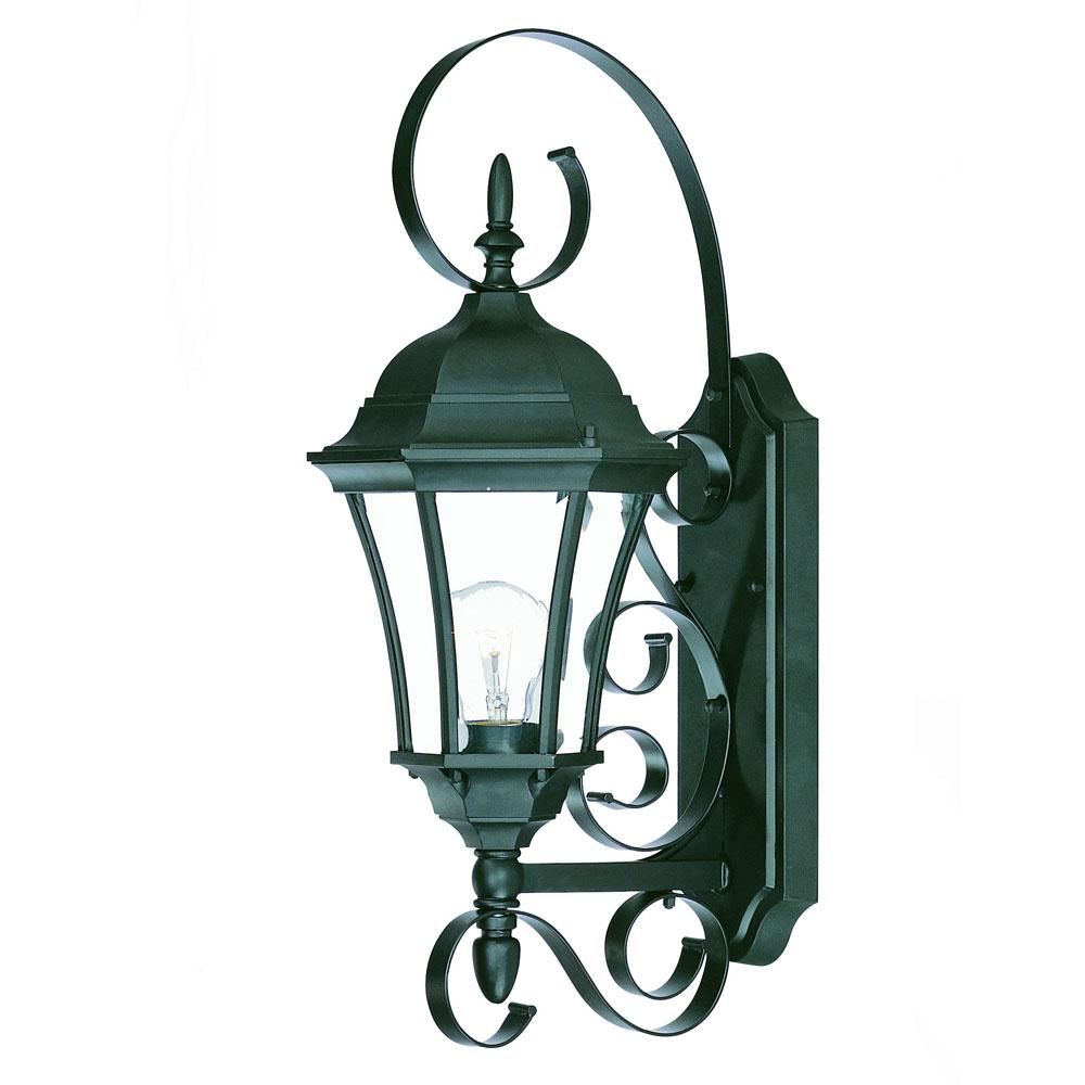 New Orleans Collection Wall-Mount 1-Light Outdoor Matte Black Light Fixture