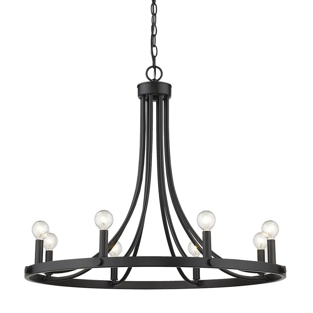 Sawyer 8-Light Matte Black Chandelier