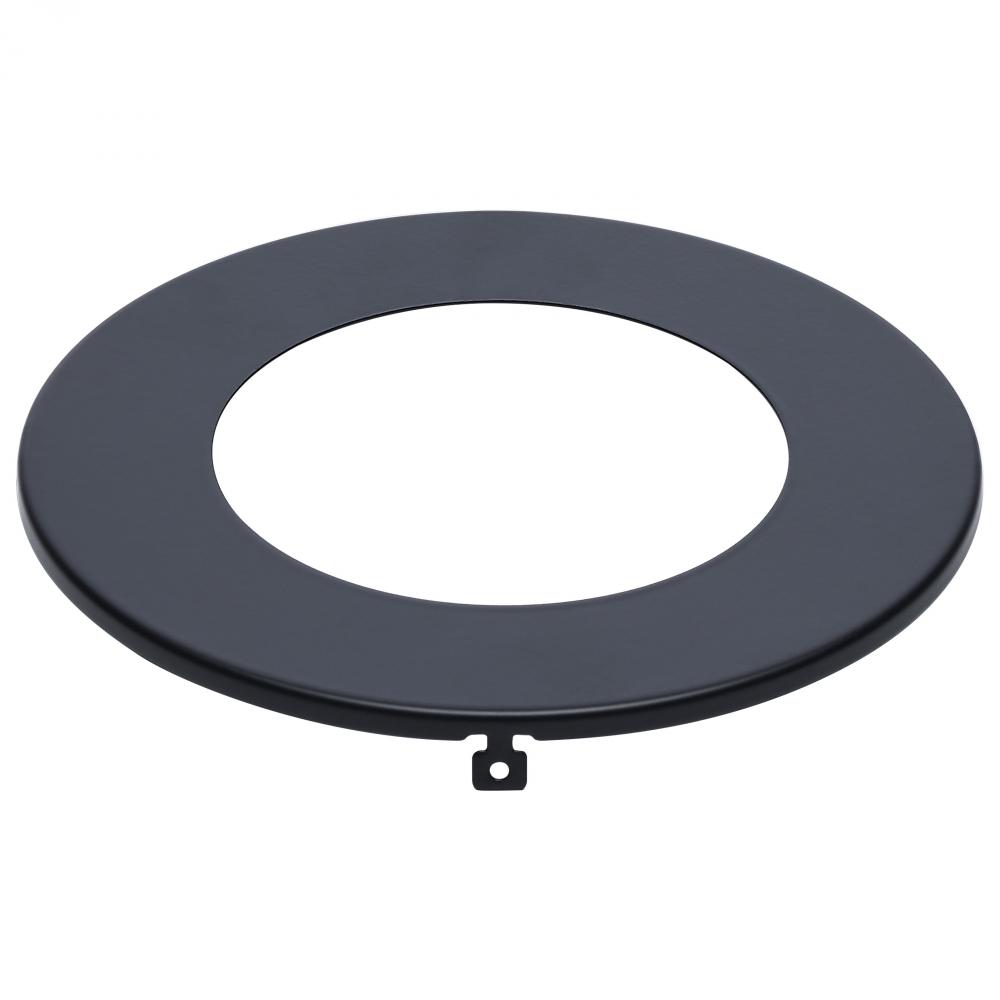Starfish; Flat Wafer Downlight Trim; 4 Inch; Round; Black Finish