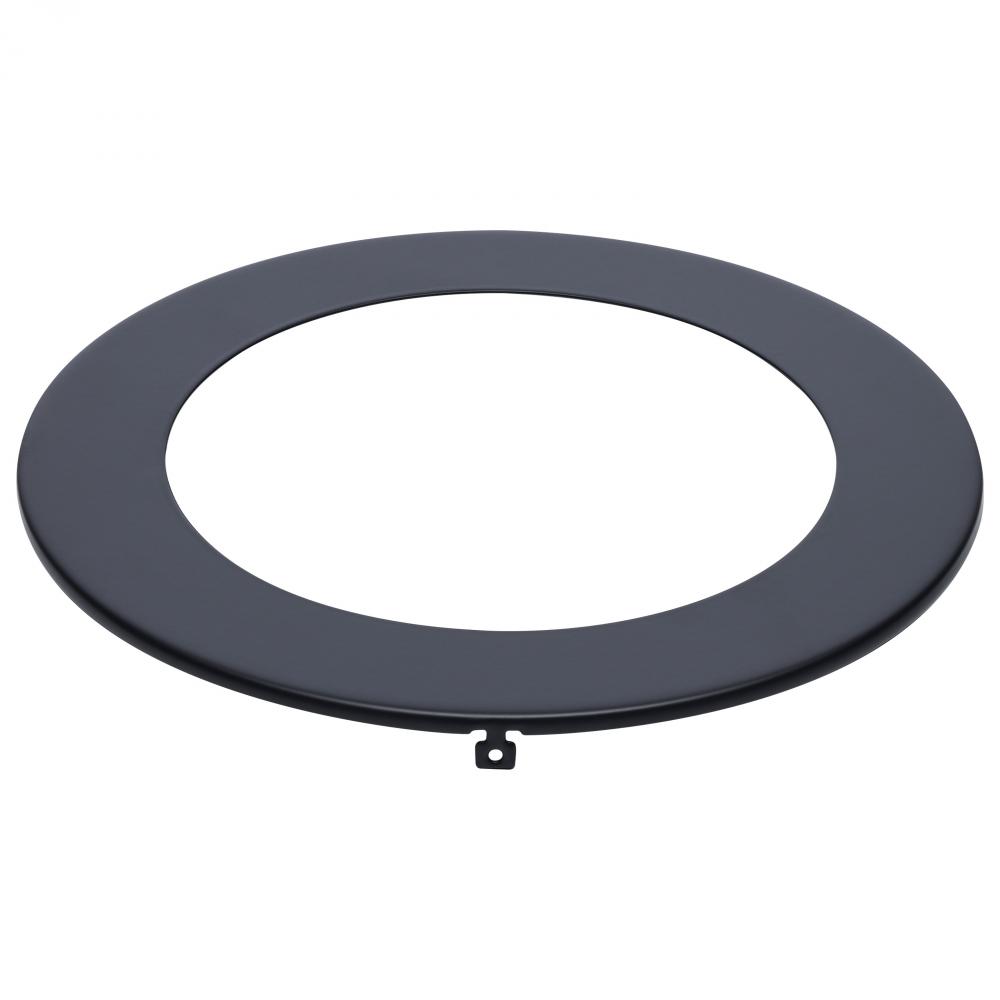 Starfish; Flat Wafer Downlight Trim; 6 Inch; Round; Black Finish