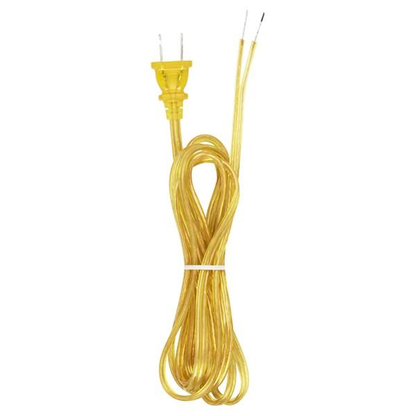 8 Ft.Full Tinned Cord Sets18/2 SPT-2-105C Cord Sets - Molded Plug - Full Tinned Tips for Push-In