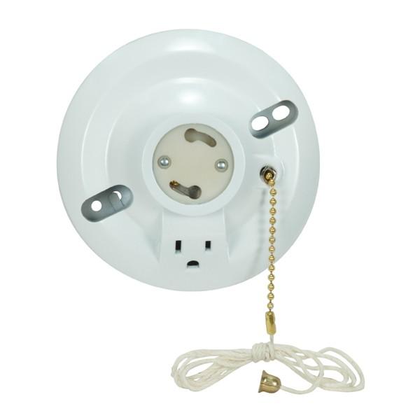 GU24 Fluorescent White Phenolic Receptacles with Screw Terminals