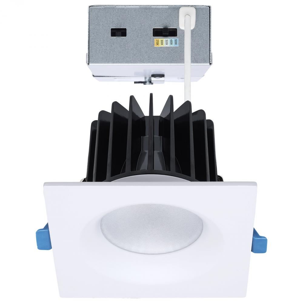 16/20/24 Watt LED Remote Driver Downlight; 27K/30K/35K/40K/50K CCT; Field Selectable; Square; White