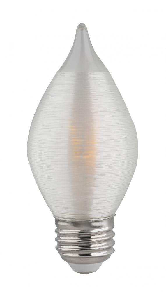 4 Watt C15 LED; Satin Spun; Clear; Medium base; 2700K; 300 Lumens; 120 Volt; Carded