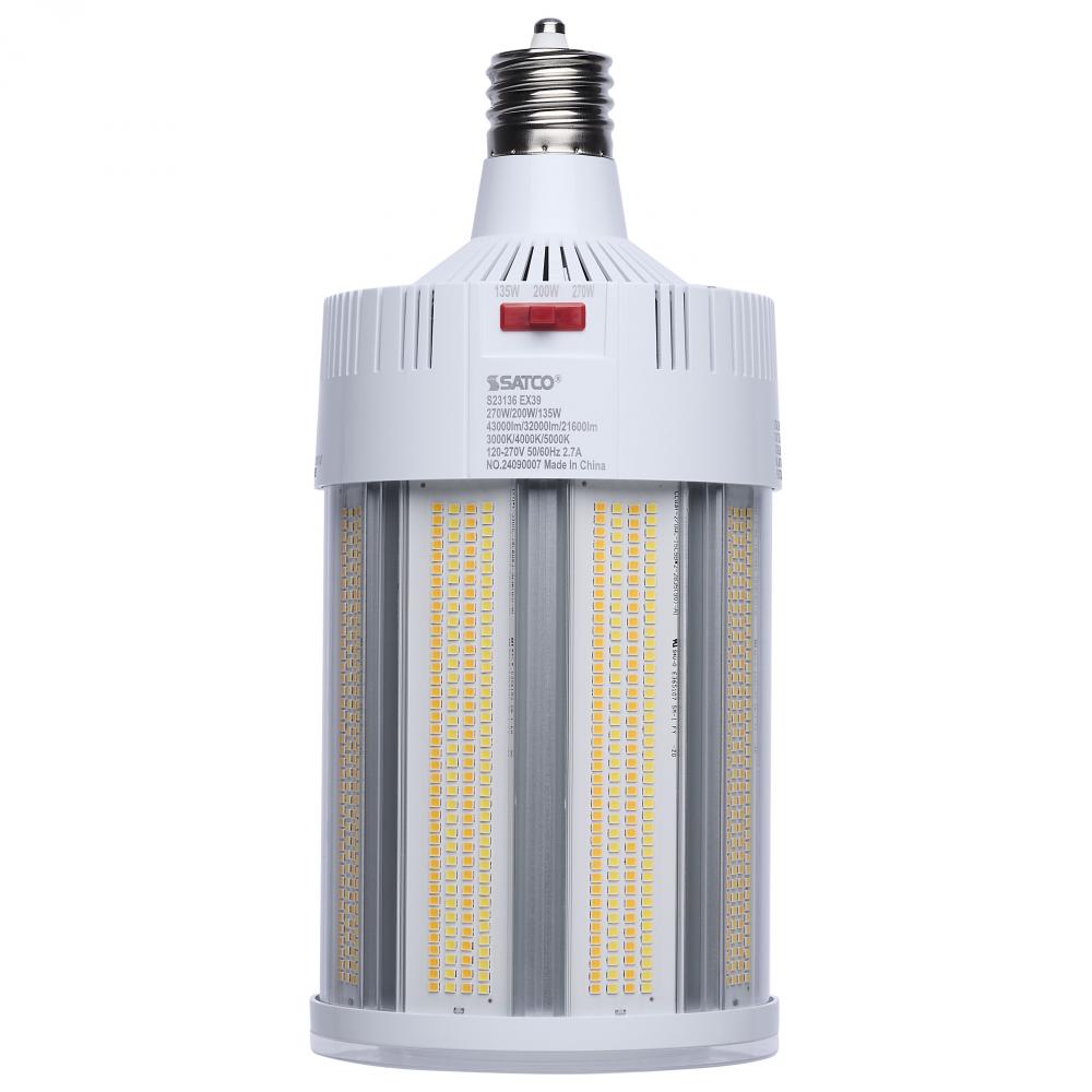 270/200/135 Watt; 30K/40K/50K CCT; Field Selectable LED; Corncob; Mogul Extended Base; 120-277