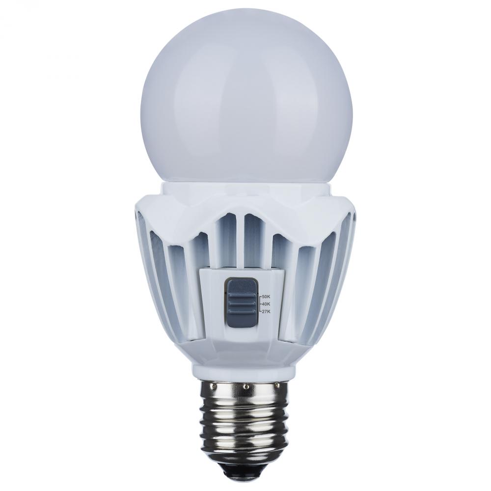 20 Watt LED A21; High Lumen Output; 27K/40K/50K CCT Selectable; Medium Base; White Finish; 120V-277V