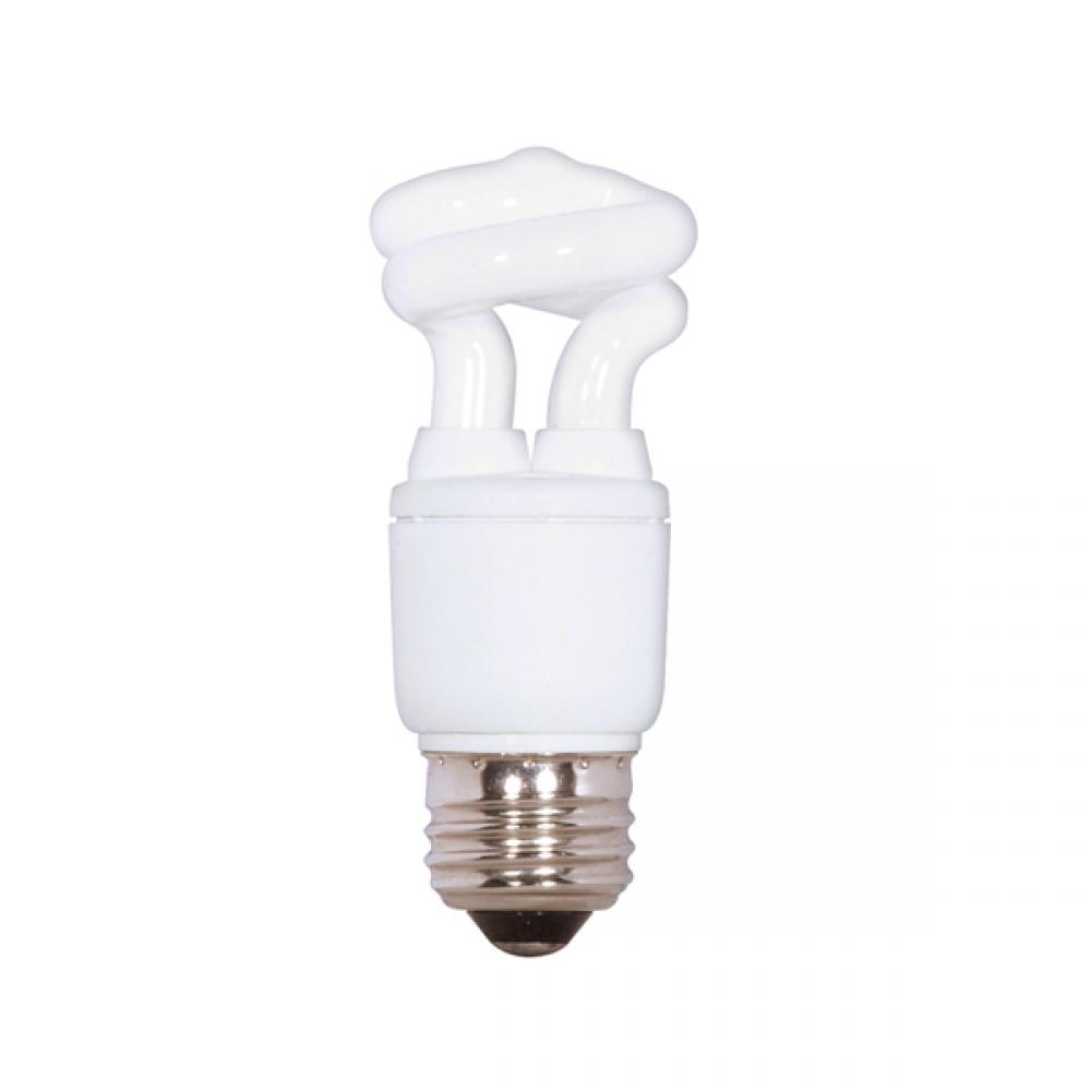 5 Watt; Mini Spiral Compact Fluorescent; 2700K; 82 CRI; Medium base; 120 Volt