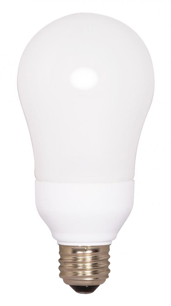 15 Watt; A19 Compact Fluorescent; 4100K; 82 CRI; Medium base; 120 Volt