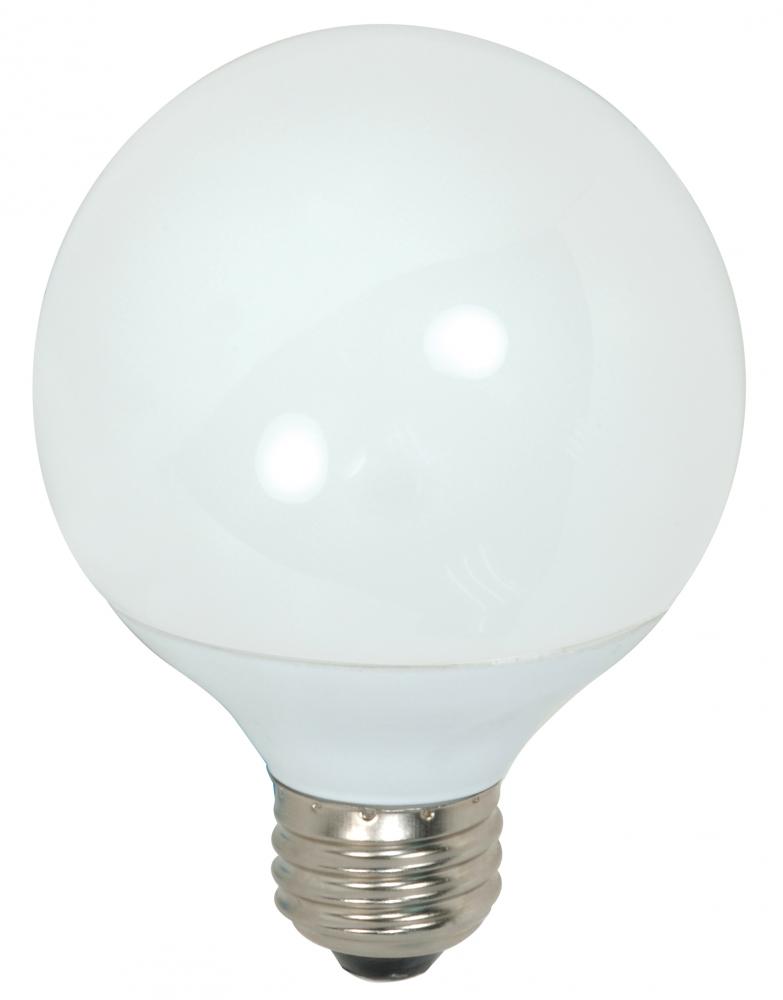 9 Watt; G25 Compact Fluorescent; 5000K; 82 CRI; Medium base; 120 Volt