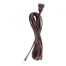 Satco Products Inc. 90/2599 - 10 Foot 18/2 SPT-2 105C Cord Set; Brown Finish; 36" Hank; 150 Carton; Molded Polarized Plug;