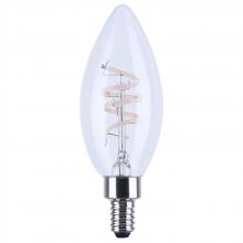 Satco Products Inc. S11533 - 4 Watt B11 LED; Reminiscent; Flex Gray Coil Filament; E12; 3000K; 120 Volt